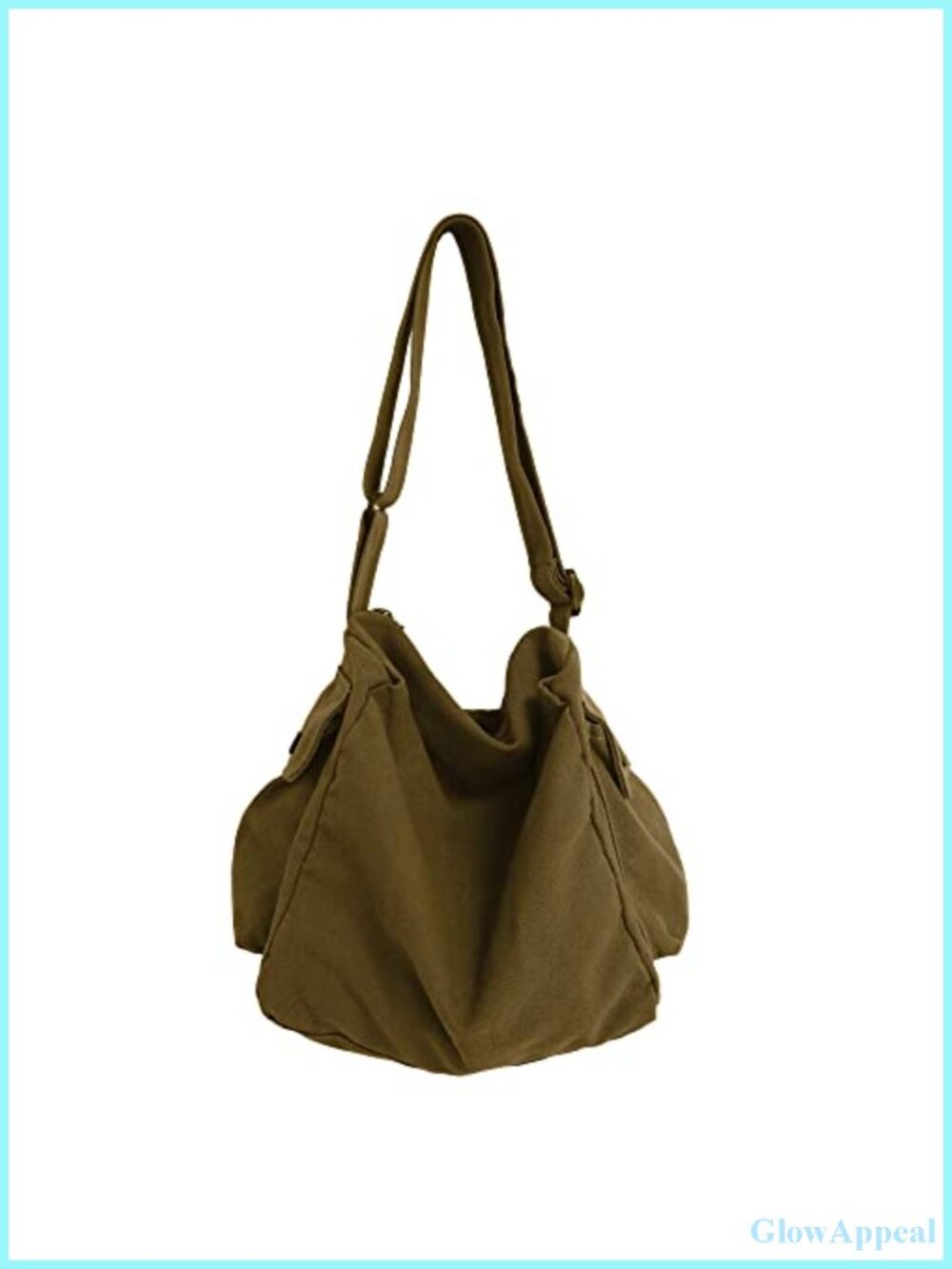 Canvas Tote Hobo Crossbody Messenger Bag Multiple Pockets